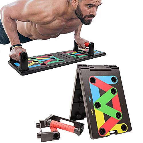 Push Up Board, Sistema de Tablero Push Up, Tablero de Rack Push-up, Push up Rack Board, Tabla de Flexiones, Tabla de Flexiones Multifuncion, para Ejercicios de Entrenamiento en el hogar Cover
