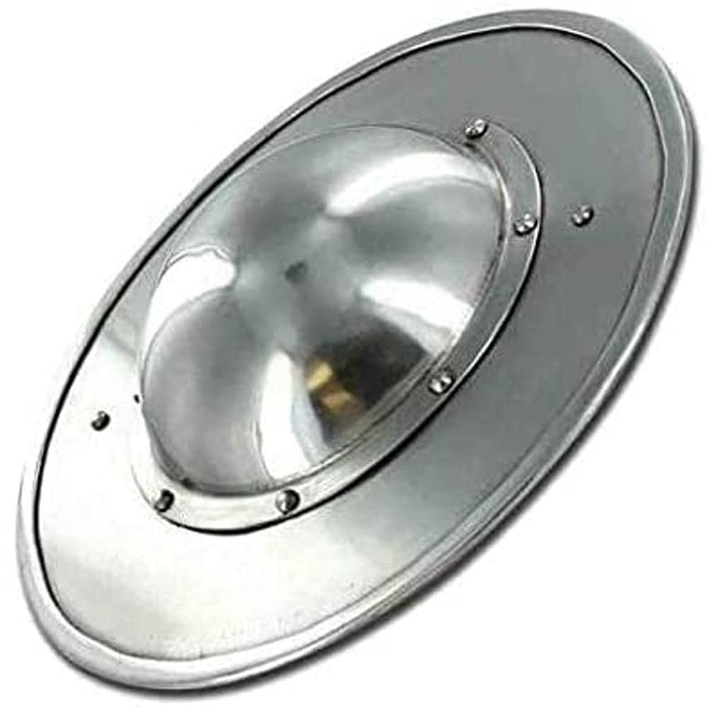 Sponsored Ad - NauticalMart Medieval Archers Combat Buckler Shield, Battle Ready Shield, Medieval Combat Buckler Shield 16G, Knight Hand Forged Shield with Wooden Handle