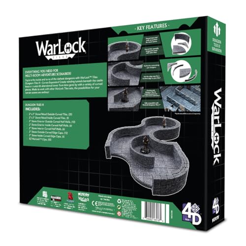 WizKids Warlock Tiles: Expansion – Dungeon Tile III Curves miniatura 2