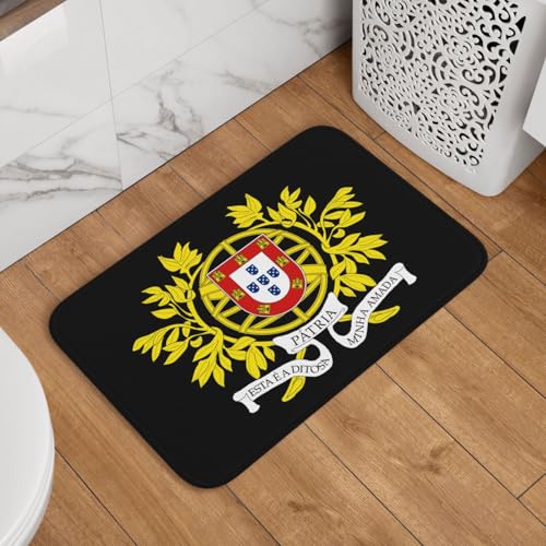 Escudo Militar De Portugal Felpudos Lavable Alfombrilla De Baño Plegable Felpudos Entrada para Inodoro Jardín Interior 40X60Cm