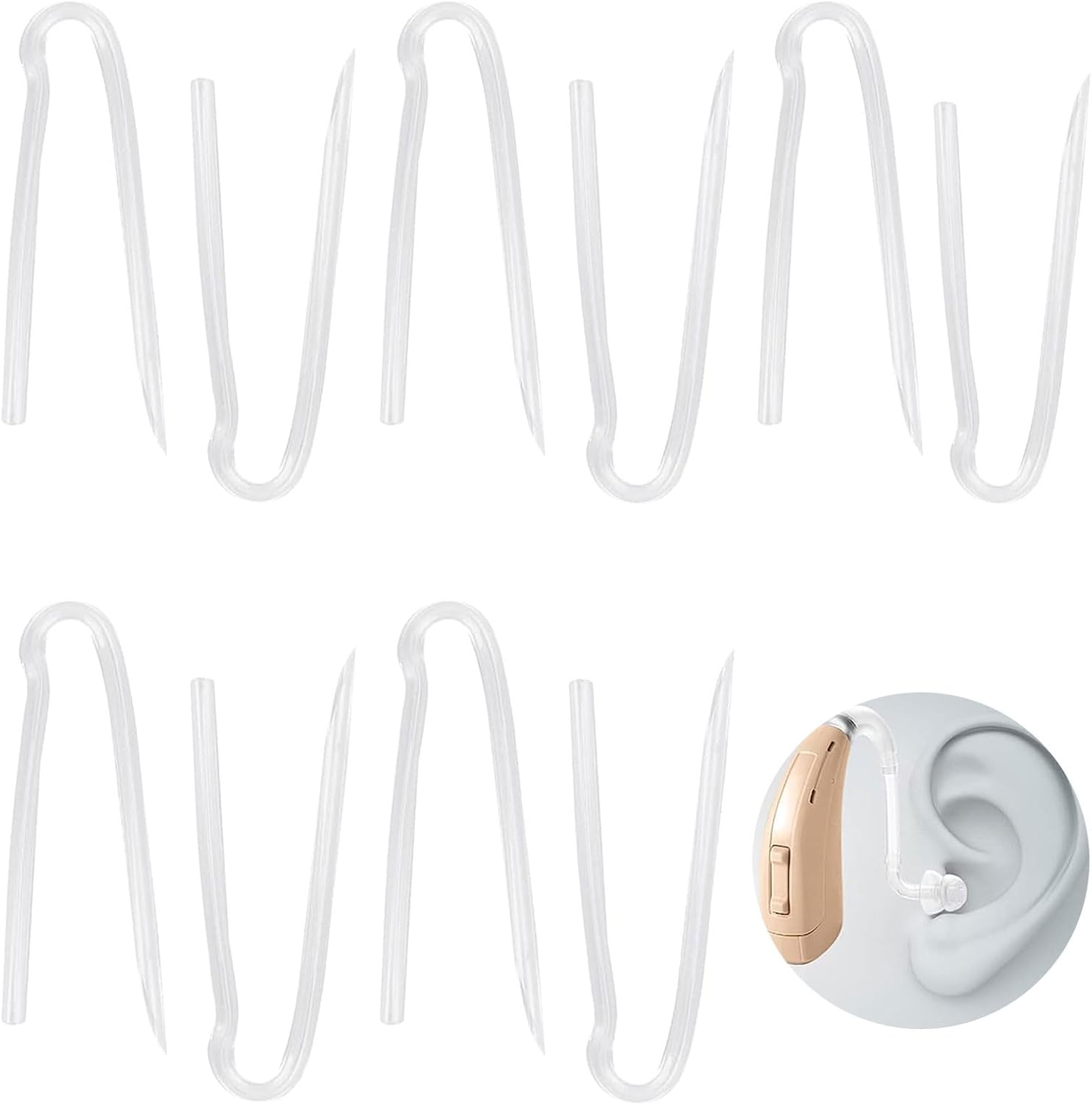 10Pcs Hearing Aid Tubes,Lightweight Hearing Aid Tubes NHS,Sturdy Phonak