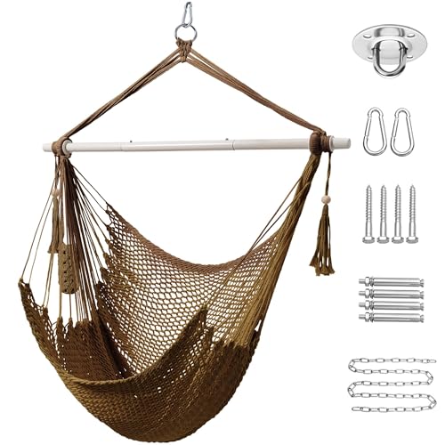 Lazy Daze Caribbean Hammock Chair – 40" Cotton Rope Swing