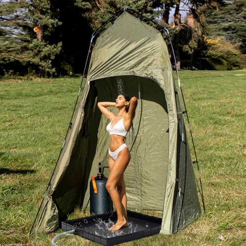 Base para ducha portátil plegable de PVC Wintogo, con desagüe desmontable, ideal para RV y uso interior o exterior miniatura 2