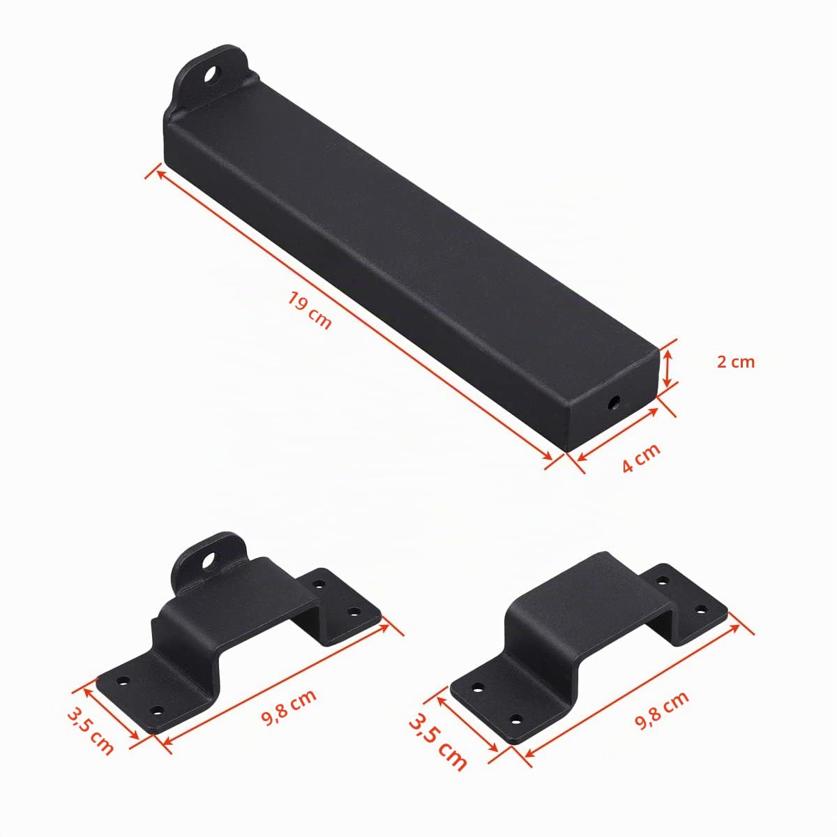 Verrou de portail robuste, loquet de porte réglable avec trou de cadenas pouvant être cadenassé pour plus de sécurité, pour portail de porte de grange, clôtures, garages, etc. (2 pièce)