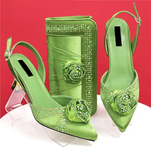 Women Shoes and Bag Set African Fashion Italian Shoes and Bag Sets Party Handbags Match Bags Purple2