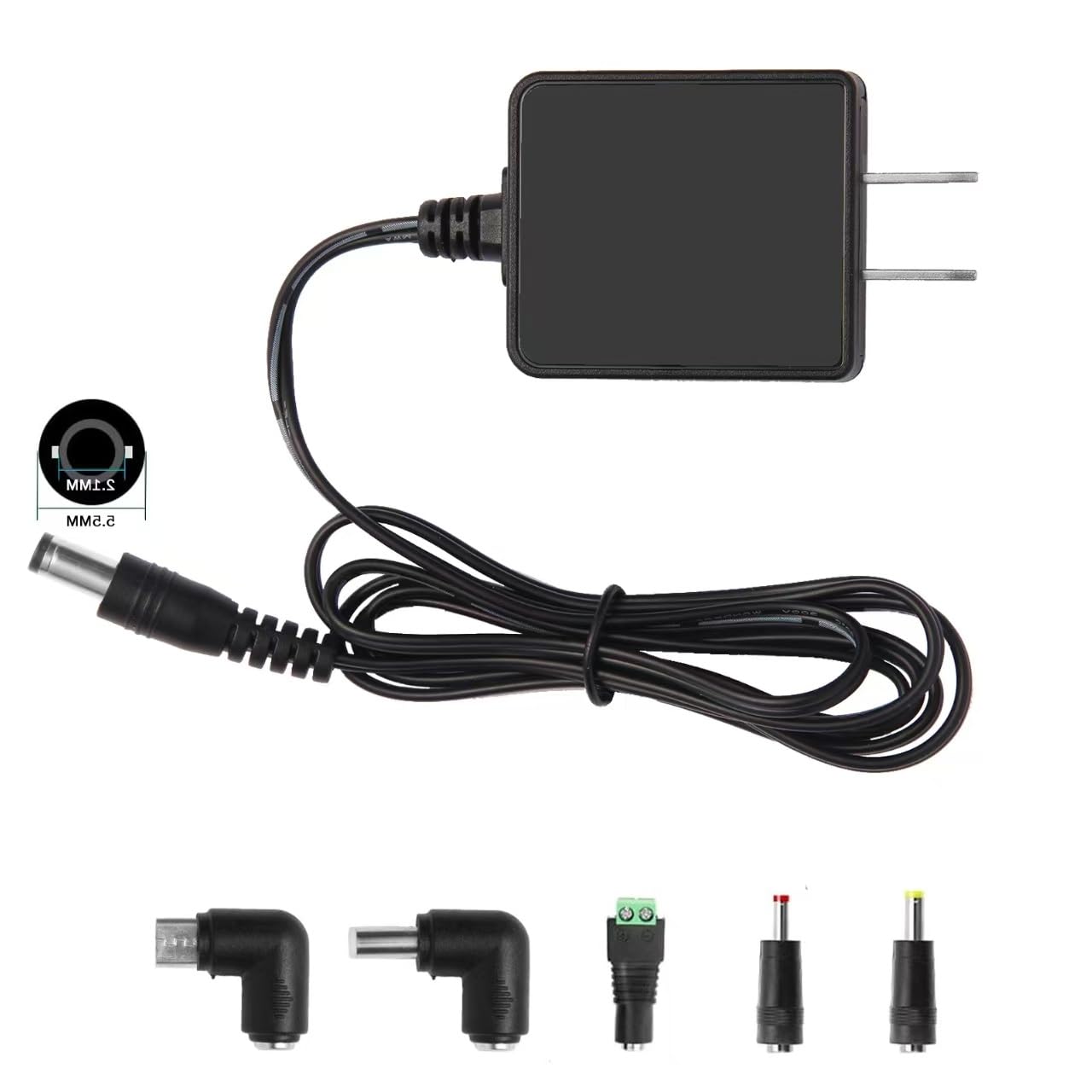 5V 1A Power Supply Adapter 5W AC 110V-240V to DC 5 Volt 1Amp 0.5A Replacement Power Cord for Security Camera Baby Monitor Graco Swing TV Box Raspberry