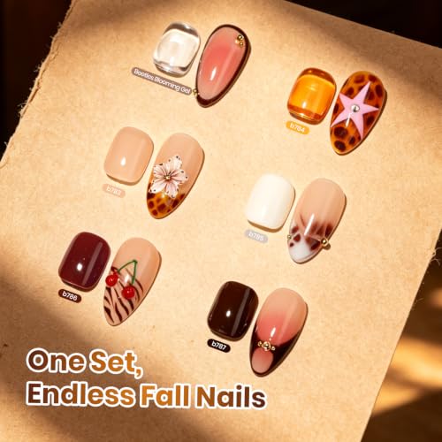 Image of Beetles Blooming Gel Polish Set, 5 Colors Fall Gel Polish