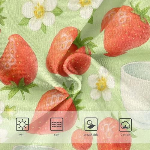 Joisal Fancy Toddler Girls Underwear 2t Cotton Panties for Girl Red Strawberries White Daisies Green Briefs Undies Kids3