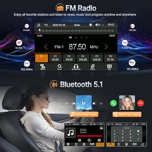 Radio para Toyota Corolla 2009-2013 con pantalla táctil 9" miniatura 5