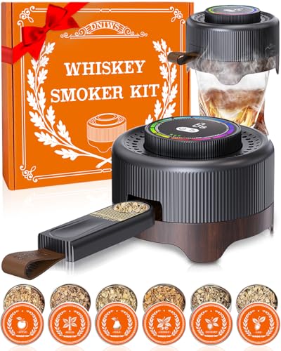 Electric Whiskey Smoker Kit with Adjustable Smoke Levels ＆ LED