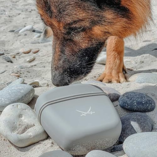 HUNTER Silikon Snackbeutel Sansibar Morsum M, grau/beige