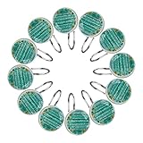 Duschvorhanghaken 12er Set,Segen der Mutter für das Kind,Duschvorhangringe Kristallglas Dekorativer Badezimmerhaken