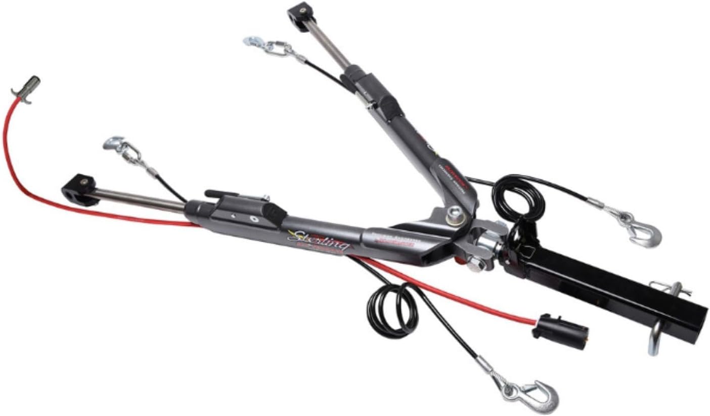 Roadmaster Sterling All-Terrain Tow Bar and Baseplate Combo with Wiring Kit for LED Bulbs fits 2018-2025 Wrangler JL with LED Taillights | Includes Decal - Image 3