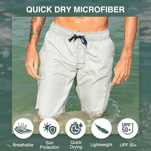 Image of Kanu Surf Men's Big Viper Extended Size Stripe Swim Trunk