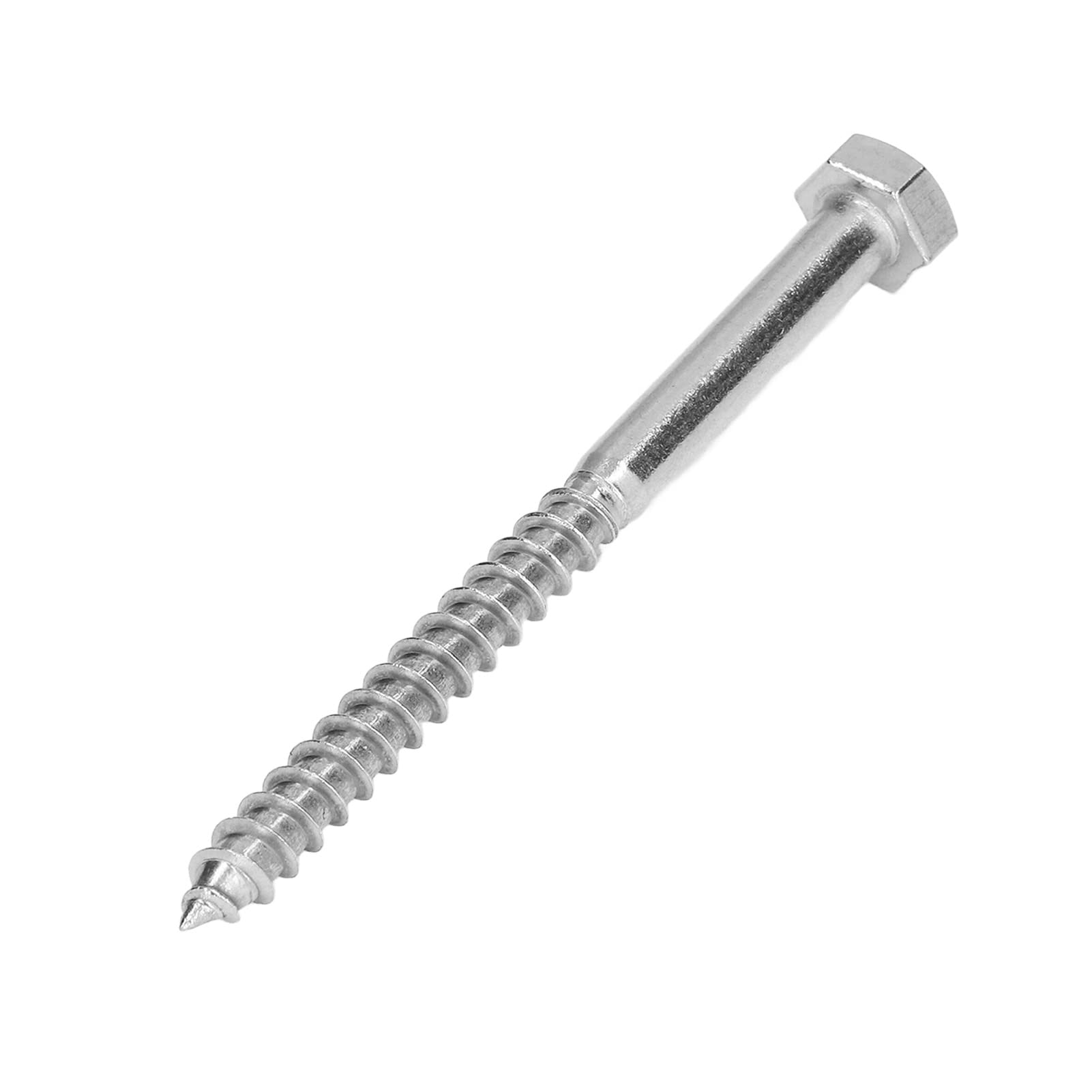 Hex Lag Screws 304 Stainless Steel Half Thread Bolt Wood Hex Lag Screws Self Tapping Wood Screw for Carpentry Roof Components (M8*100MM)