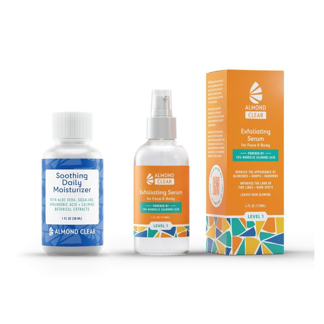 Almond ClearSoothing Daily Moisturizer and Face & Body Clearing Serum, Level 1 (4 Fl Oz)