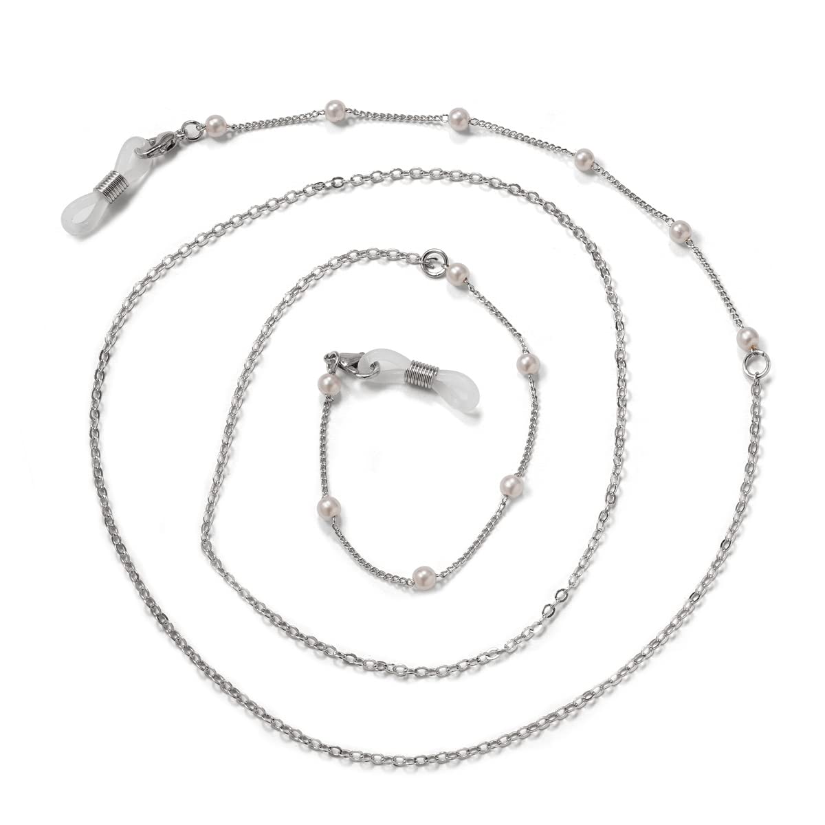 GDHKDDFL Simple and versatile glasses chains, Stylish Eyeglass Chain Faux Pearl Sunglasses Strap Holder Eyewear Retainer for Women