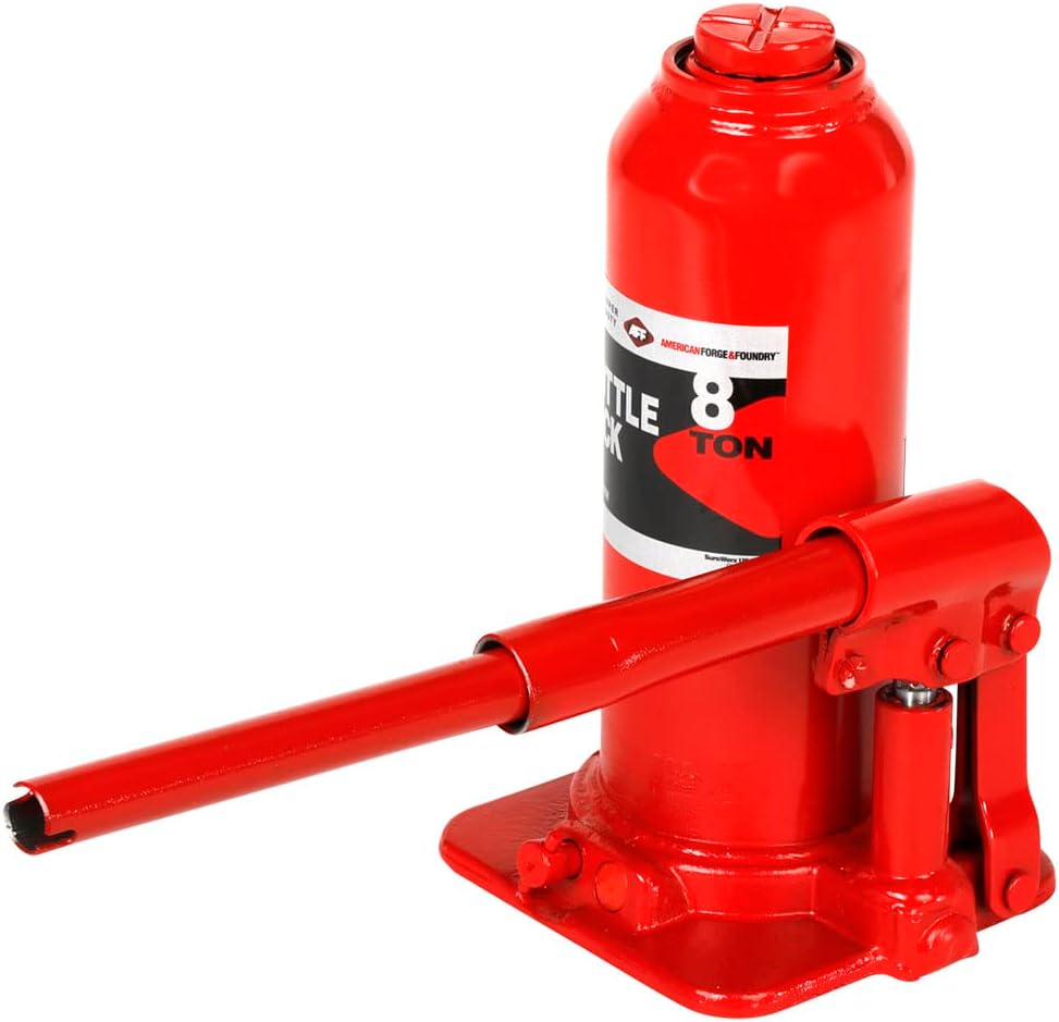 AFF Super Duty Gato de botella hidráulica de 8 toneladas, manual, cilindro soldado, construcción de acero de alta calidad, base forjada y soldada,