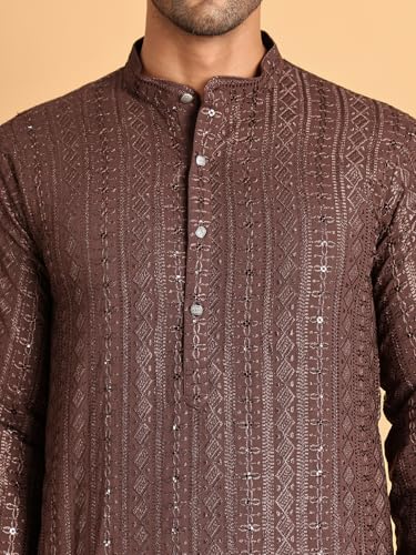 Image of Jompers Embroidered Straight Kurtas for Men