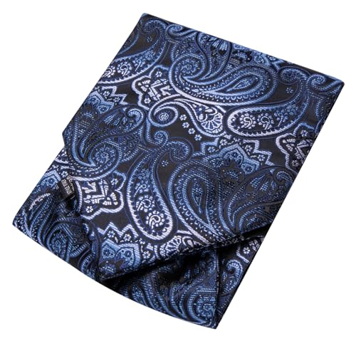 Image of Dubulle Paisley Floral Ascot for Men Self Tie Mens Cravat and Pocket Square Cufflinks Wedding
