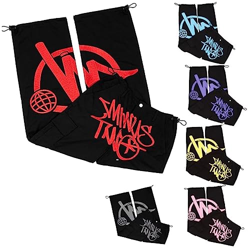 Aocase 2023 Minus Two Cargo Y2k Herren Hose Jogginghose Jeans Baggy Pants...