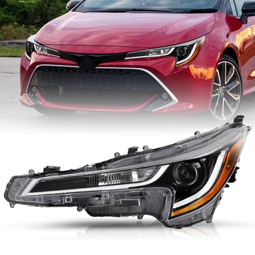 TUSDAR Headlight Assembly for 2020 2021 2022 Toyota Corolla L/LE with LED Bulbs Headlamp Left Driver Side