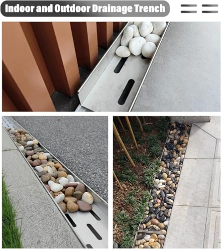 Panneau de drainage pour jardin robuste et perméable pour lit de galets de cour - 4