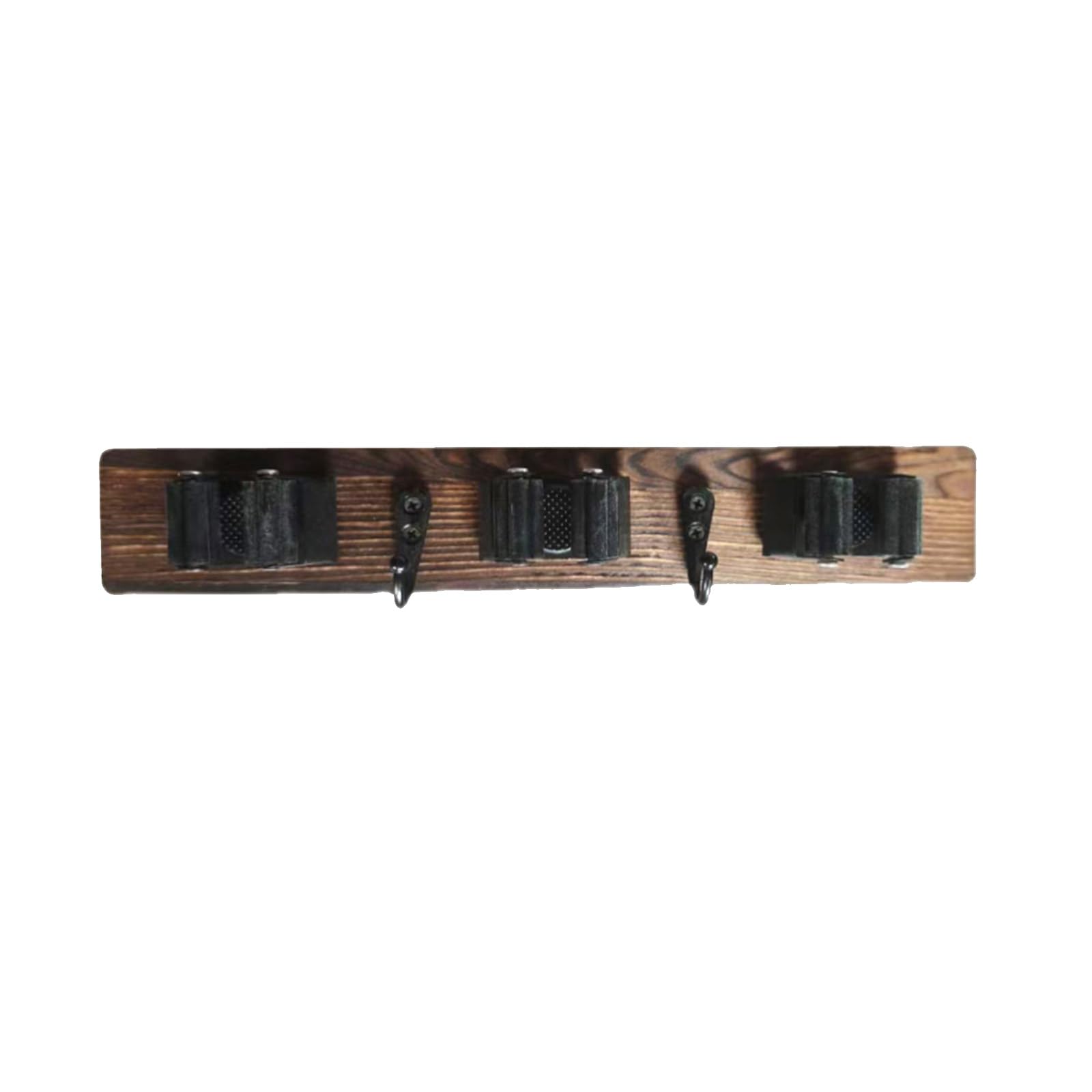 Buxuaaaa Natural Wood Broom Rack Wall Mount Sturdy Vertical Storage for Mops, Brooms Tools Wall Mounted Wood Broom Holder