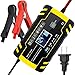 Car Battery Charger 12V/8A 24V/4A Intelligent Automatic Battery Charger/Maintainer with LCD Screen Pulse Repair Charger Pack for Car Truck Motorcycle Lawn Mower Boat etc