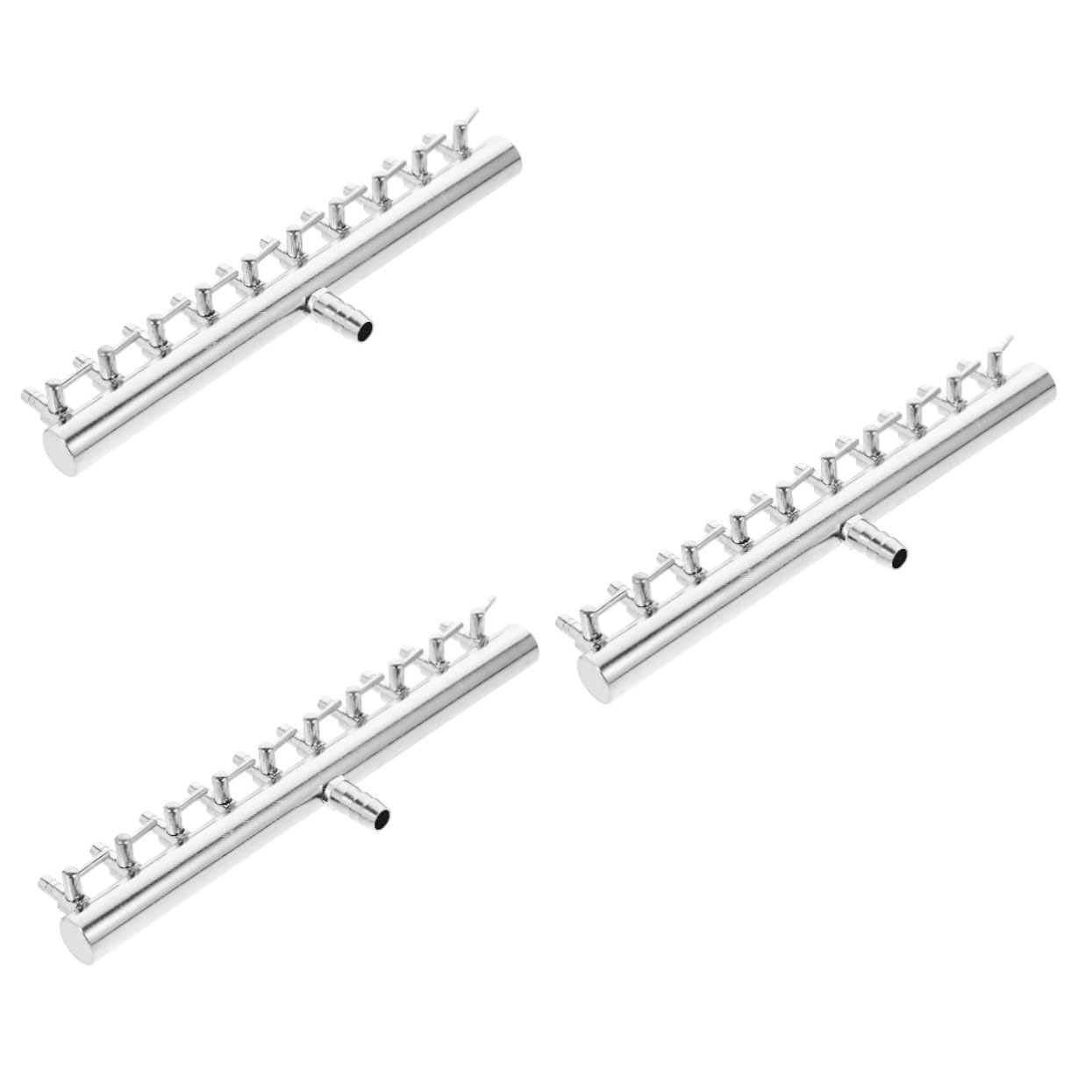 FRCOLOR 3 Unidades 10 8 Acuario de Aire en Acuario Splitter para Tanques de Peces, Distribuidor de oxígeno para acuarios, Manguera de de Aire, Divisor de 4 vías de Metal