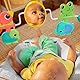 Bright Starts, Playful Paradise Babywippe Babyschaukel mit beruhigender Vibration und Spielzeug, Unisex, 0-6 Monate