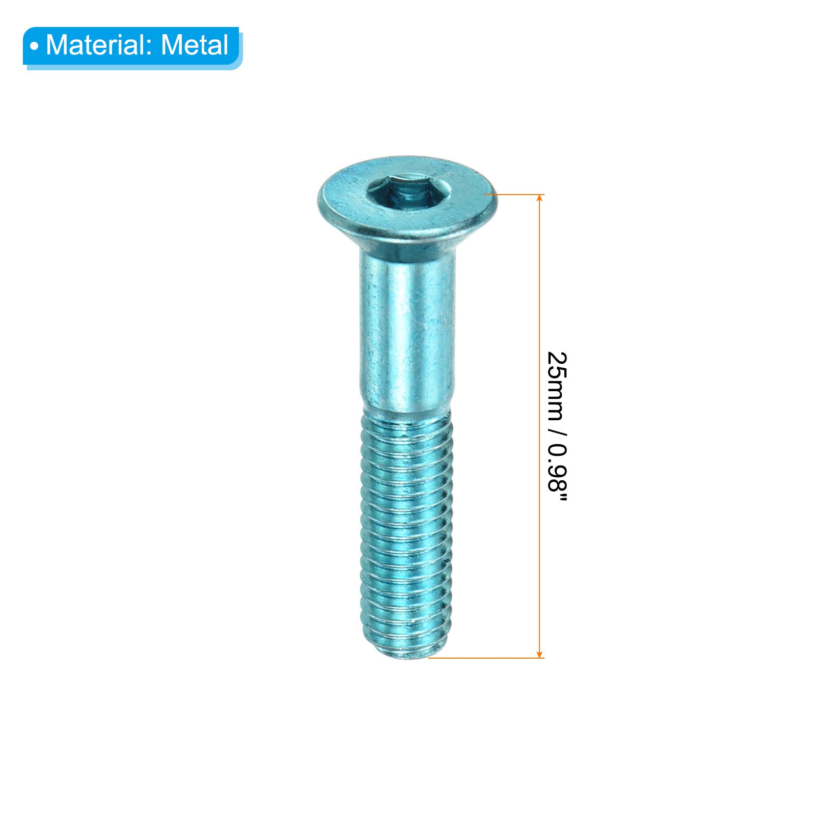 Skateboard Hardware Set - 8 Schrauben & Muttern Mit L-Schlüssel Für Truck Montage