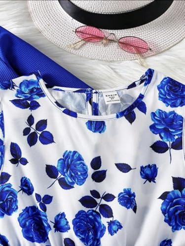 Image of ER Life Style Girls Floral Printed Frocks and Dresses (Magenta, Age 2-3 Years, Knee-Length, A-Line, Cotton)