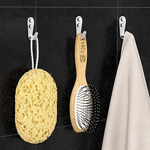 N & N 12 Pcs Stainless Steel Wall Hooks, Heavy Duty Coat Hooks, Garage Bathroom Kitchen Dining Room, Wall Mounted Utility Hooks For Coat, Scarf, Bag, Towel, Key, Cap, Cup, Hat (2.7 Inch, Silver) #TOP3