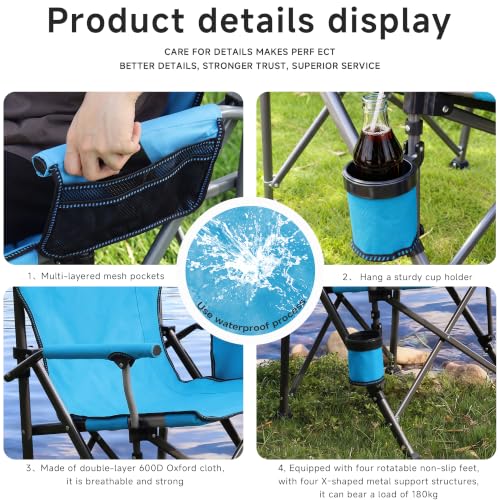 Image of Heavy Duty Folding Camping Chair for Camp, Picnic, Lawn, Fishing