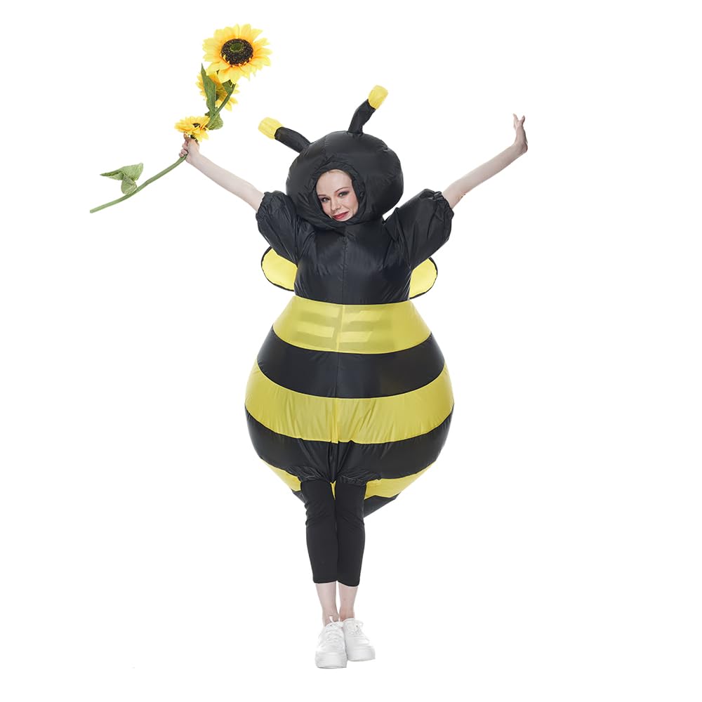 AERO ARMORFunny Inflatable Honeybee Costume for Adult Halloween Party Bee Animal Cosplay Blow Up Costumes