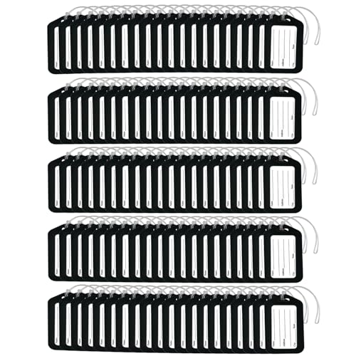 Image of Storite Pack of 100 Luggage Tags, Smart Tag for Travel suitcases (Black) | Smart Tags for Travel suitcases, School Bags for Easily Identification of Bags