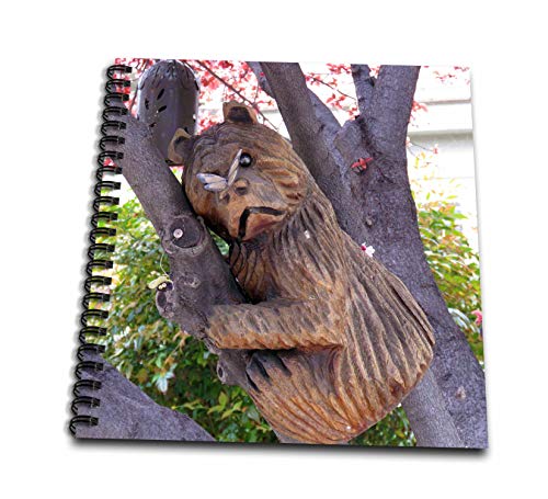 3dRose db_317899_2 Un oso en un árbol que ha sido tallado en madera - Libro de memoria, 30,5 cm, multicolor