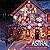 Christmas Snowflake Projector Lights Outdoor, Led Rotating Snowfall Show Lights Waterproof Landscape Decorative Christmas Light Lighting for Xmas Holiday Party Garden Patio Indoor Home Decoration Show