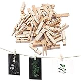 pinzas de madera decoradas para boda Alta calidad: el clip de madera está hecho de madera natural, con textura natural, no es fácil de deformar, pulido suave, cómodo de manejar, excelente mano de obra, aspecto hermoso, fuerte y duradero, y no es fácil de romper.