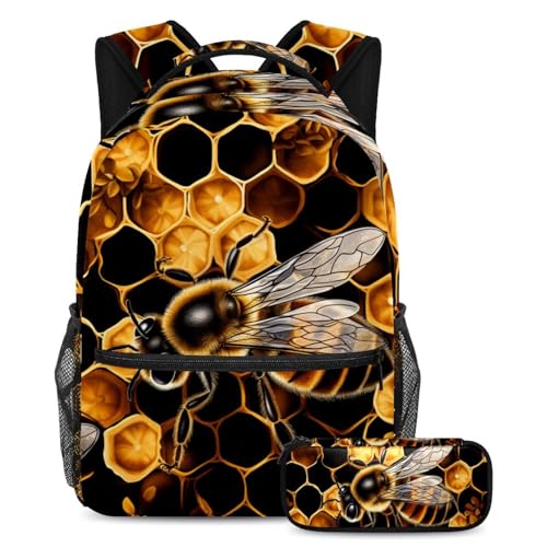 Cartable enfant Cool Yellow Bee 53 ensemble sac à dos grand format et trousse