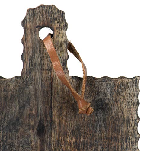Tabla de Cortar Rectangular Extra Grande de Madera Negra Tallada a Mano para Cocina y Servir miniatura 2