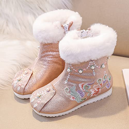 Boots Kids Warm Cotton Boots Embroidered Boots National Boots Princess Cotton Boots2