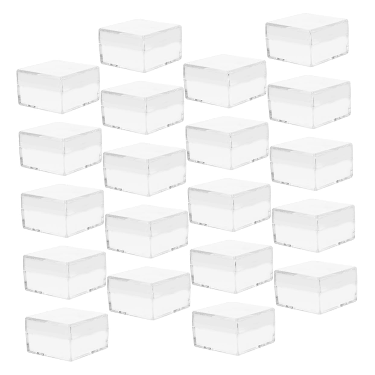 Boîte acrylique carrée Veemoon de 30 pièces transparente pour ranger vos collections