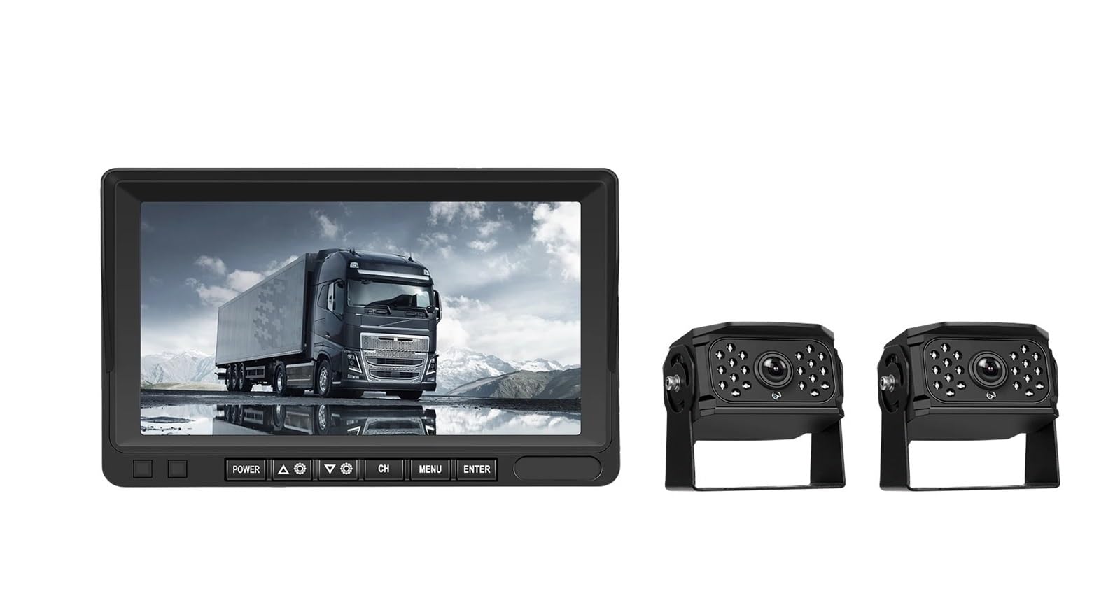 Cámara Aparcamiento Cámara Marcha Atrás Coche Inalámbrica Monitor Pantalla IPS HD Universal 7 Pulgadas con 2 Funciones Grabación Vídeo Cámaras Traseras 1080P Camara Marcha Atras