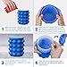 ALLADINBOX Ice Cube Mold Ice Trays, Large Silicone Ice Bucket, (2 in 1) Ice Cube Maker, Round,Portable (Dark blue)