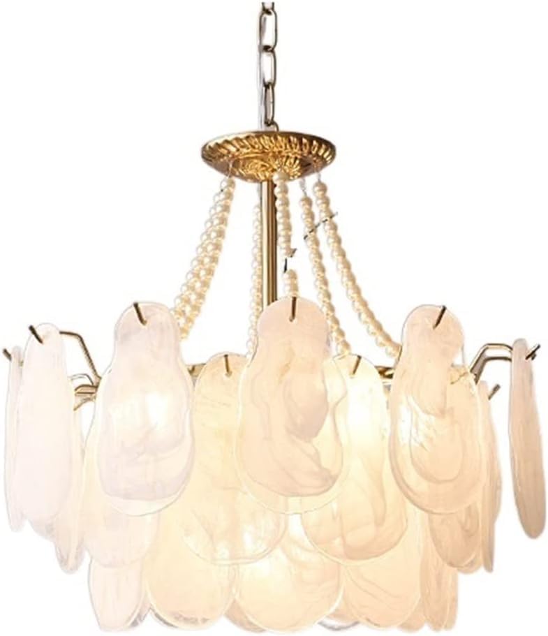 Chandeliers Luxury Atmosphere Living Room Main Light net red Restaurant Glass Chandelier Cloud Cream Wind Warm Bedroom lamp