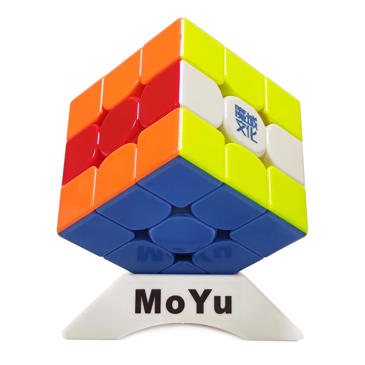 2024 MoYu WeiLong WRM V9 3x3x3 Cube Stickerless WR M V9 Magic Puzzle 3D Cube 20 Ball Core 3.0 Full Positioning MagLev UV Coated Magic Cloth Version YJ8287, with display Stand