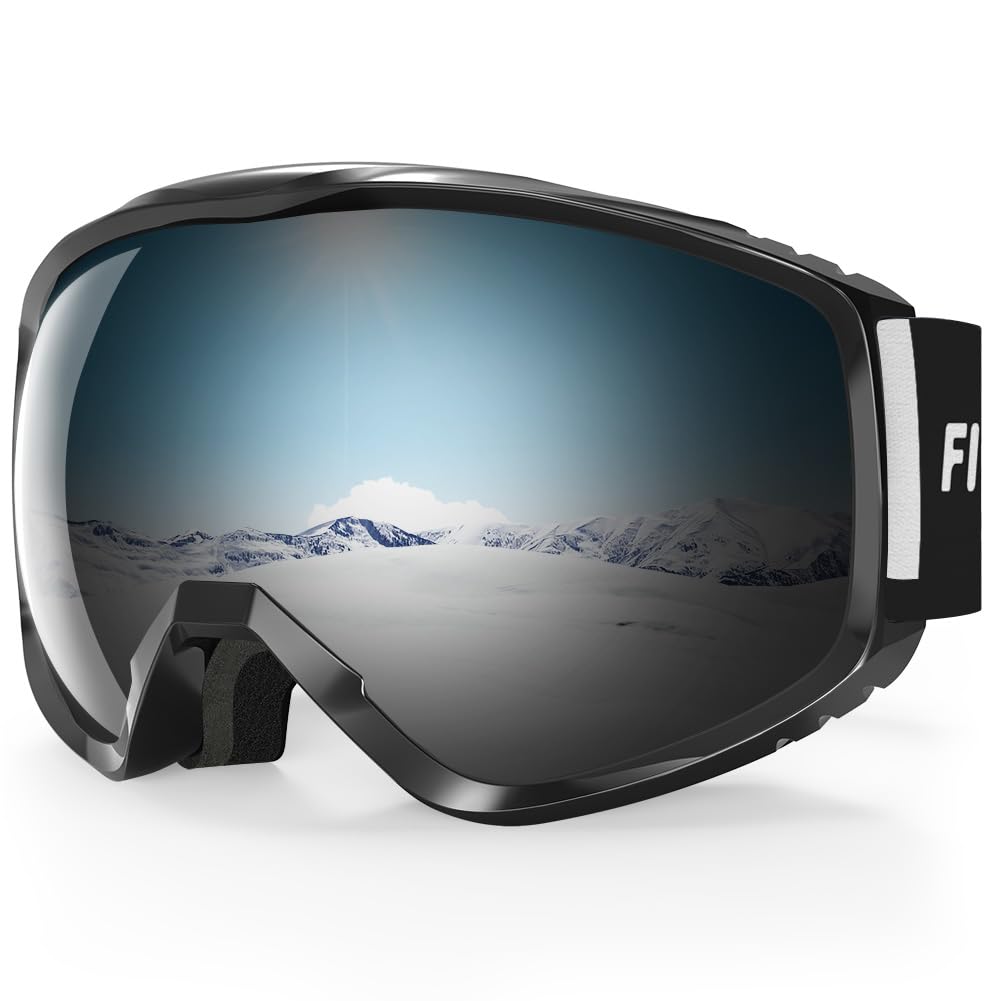 Findway Maschere da Sci, Occhiali Sci Donna Uomo, Maschera da Snowboard e Sci per Occhiali da Vista OTG,Anti-UV Protezione UV Anti-Nebbia Specchiato Sfericamente