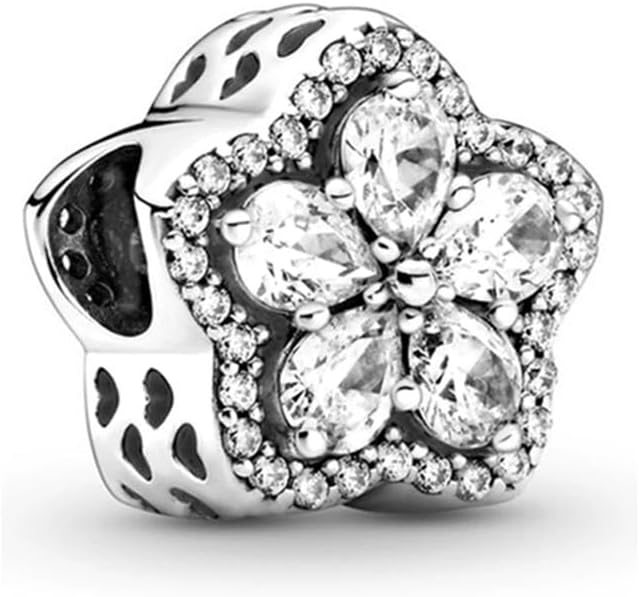 9 Pack Silver Bead Charms for Pandora Bracelets and Necklaces Charm for Woman， Dangle Pendant Beads Set - Image 6